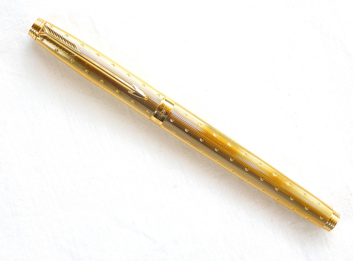 PARKER75万年筆Place Vendome Parker 75 Place Vendome Fountain Pen (France) - Gold Perle
