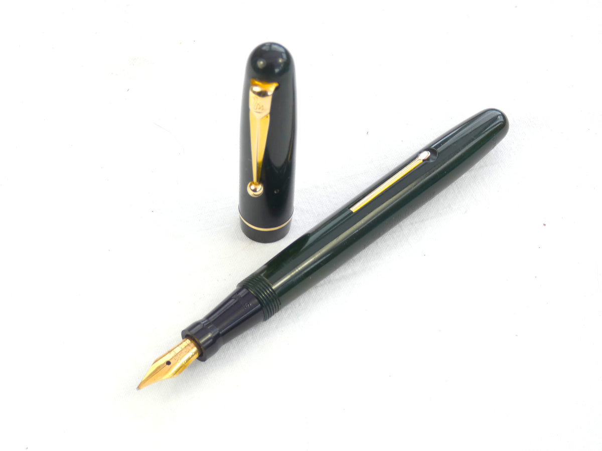 Mabie Todd Swan 3140 in Green. Flex nib. – Collectablepens