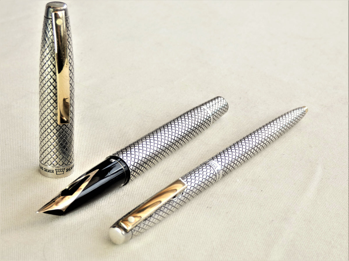 SHEAFFIR Imperial STERLING SILVER USA 箱付 Sheaffer Silver Imperial Touchdown set – Collectablepens