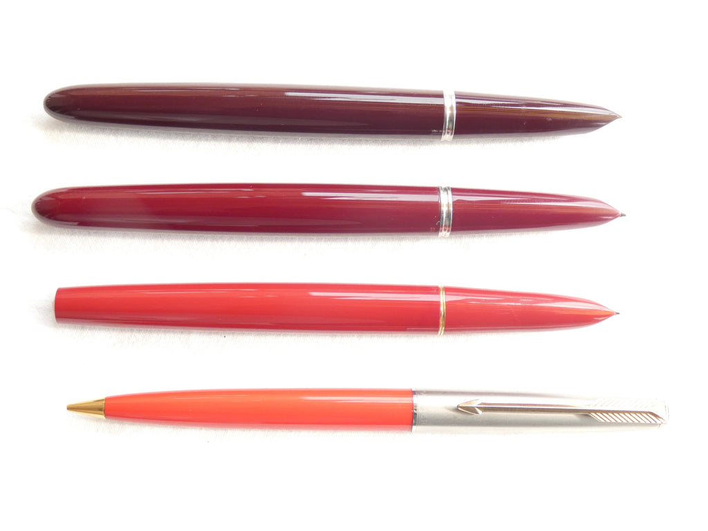 Parker 51 Colours. the 'reds'