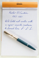 Parker 51 Custom Boxed Set In Teal 