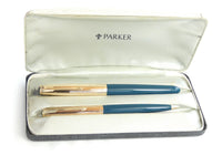 Parker 51 Custom Boxed Set In Teal 