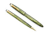 Onoto 22 Fountain Pen/Pencil Set. Striated Green