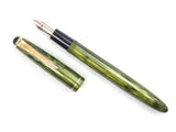 Onoto 22 Fountain Pen/Pencil Set. Striated Green