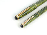 Onoto 22 Fountain Pen/Pencil Set. Striated Green