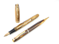 Waterman 503 Set in Honey Brown Striated