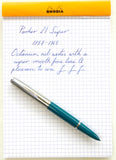 Parker 21 Super in Turquoise