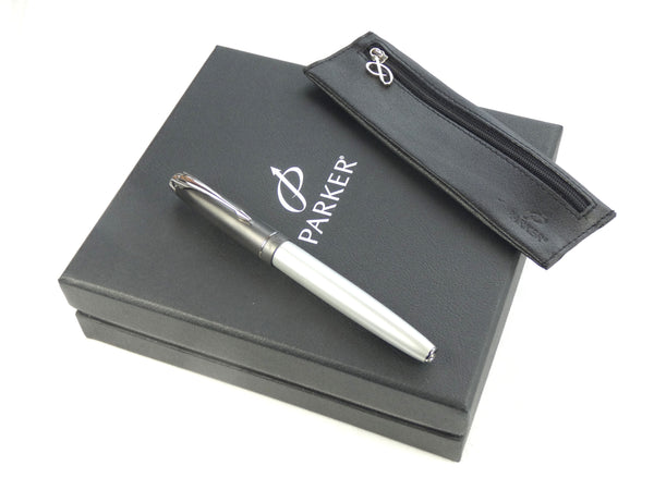 Parker 100 Fountain Pen in Opal Silver