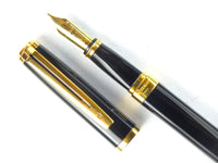 Waterman Exception Black Lacquer with Gold Trim