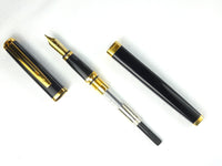 Waterman Exception Black Lacquer with Gold Trim