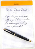 Parker Demi Duofold with oblique stub nib