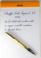 Sheaffer Imperial Gold Touchdown Set