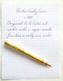  Parker Lucky Curve Spoon Clip Pen in Spiral Brocade