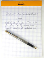 Parker 75 Silver Crosshatch/Cisele