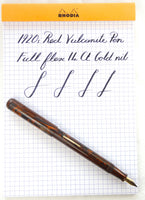 Mottled Red Hard Rubber Pen