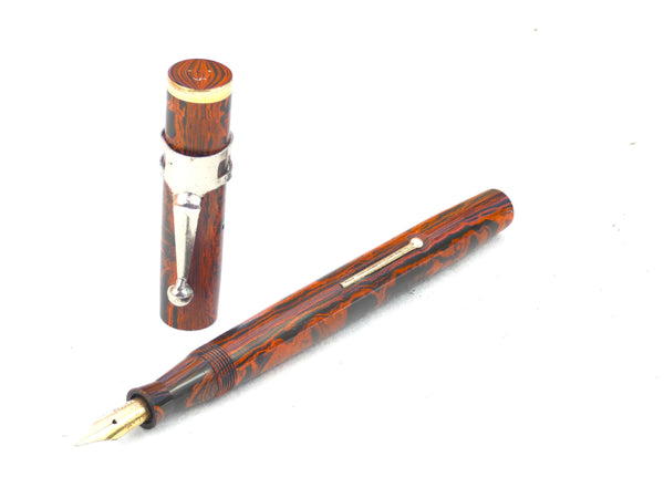 Mabie Todd Swan SF 230 in Red Mottled Hard Rubber