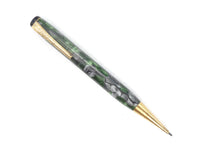 Burnham Fountain Pen/Pencil Set in Marbled Green