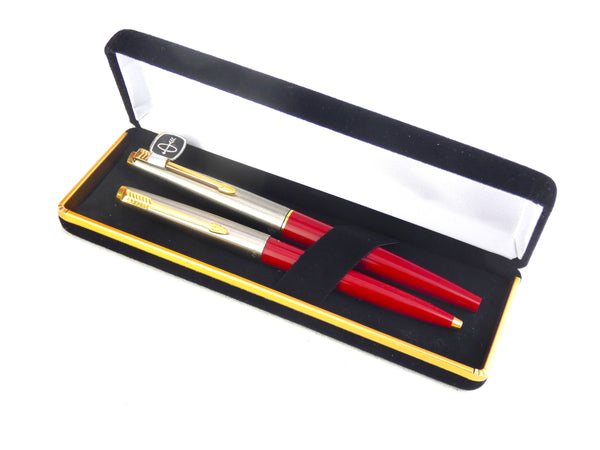 Parker 45 De Luxe set in Rage Red