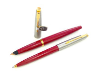 Parker 45 De Luxe set in Rage Red