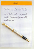 Waterman L'Etalon Sterling Silver Basketweave Fountain Pen