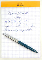 Parker 51 Mk.III Classic in Teal Blue