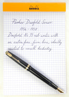 Parker Duofold Senior in Black. Extra Fine Nib