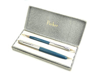 Parker 51 Classic set in Teal Blue