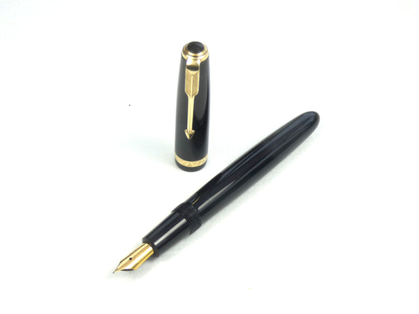 Parker U.K. Duofold Aerometric in Classic Black. 1952.