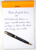 Parker Duofold Demi in Black. 1951.