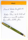 Danish 1st. Generation Parker Duofold NS in Olive Green