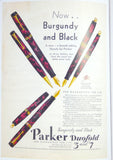 Parker 'Burgundy and Black' Duofold
