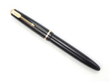 Parker Senior Duofold in Black. Needle Point Nib.