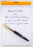 Parker 51 Custom Set in Classic Black and Gold