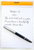 Parker 51 Classic in Black. Superb Broad Nib.