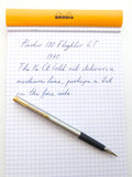 Parker 180 Flighter GT. Gold Nib. 1980.