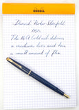 Danish Parker Duofold Slimfold in Blue