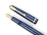 Danish Parker Duofold Slimfold in Blue