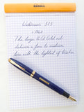 Waterman's 515 in Royal Blue.