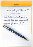 Parker Duofold Slimfold in Blue. Flex nib.