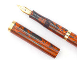 Mabie Todd Swan SF130 in Red Mottled Hard Rubber
