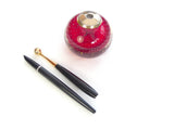 Parker 51 Whitefriars Ruby Red Desk Set.