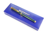 Waterman Gentleman Rollerball in Green Lacquer.