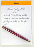 Parker Victory Mk.V. Aerometric in Red.