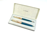 Parker 65 Custom Set in Vista Blue.