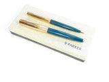 Parker 65 Custom Set in Vista Blue.