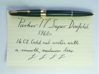 Parker '17' Super Duofold fountain pen/pencil set.