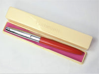 Platignum Fountain Pen, a Cartridge Filler in Bright Red.