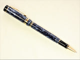 Parker Duofold Centennial rollerball in marbled blue.
