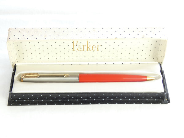 Parker 61 Pencil in Rage Red.  Boxed and mint.